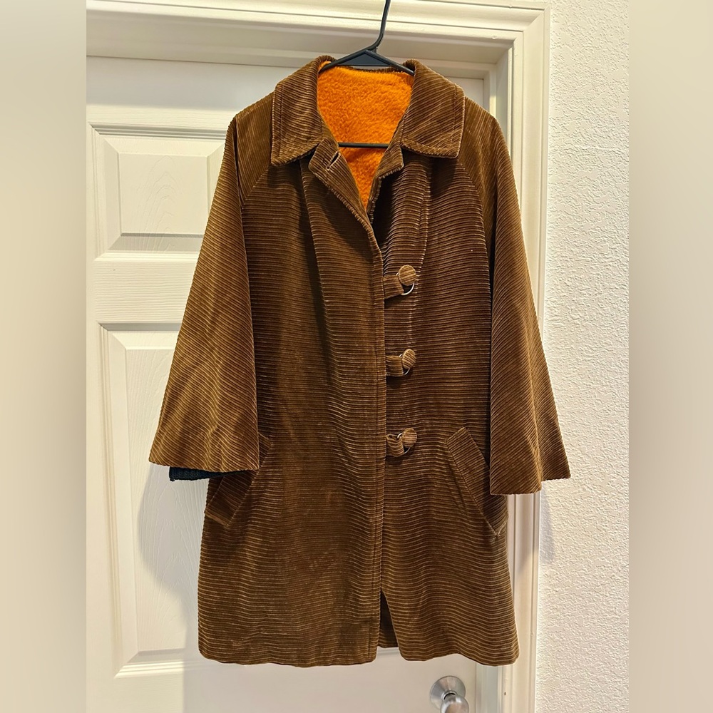 Vintage Brown Corduroy Women's Coat